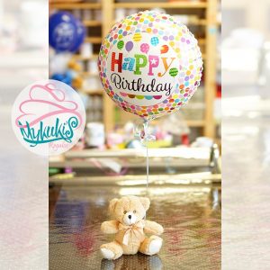 transmisión bala Empleador regalo especial de cumpleaños osito de peluche y globo de helio